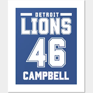 Detroit Lions Campbell 46 American Football Posters and Art